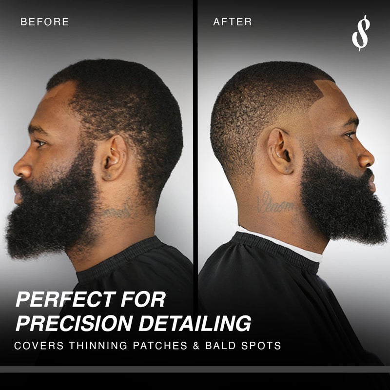 The Rich Barber N'Hance Pro Barber Kit II - 4-in-1 Hair & Beard Styling Set with Keratin-Infused Hair Building Fibers, Style Hold Spray, Applicator Pump, Application Card - Hairline & Edge Enhancer - Image 3